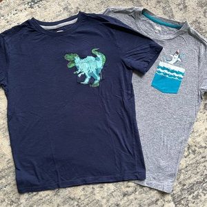 Sharks 🦈 and 🦖 Dino t-shirts (set of 2)